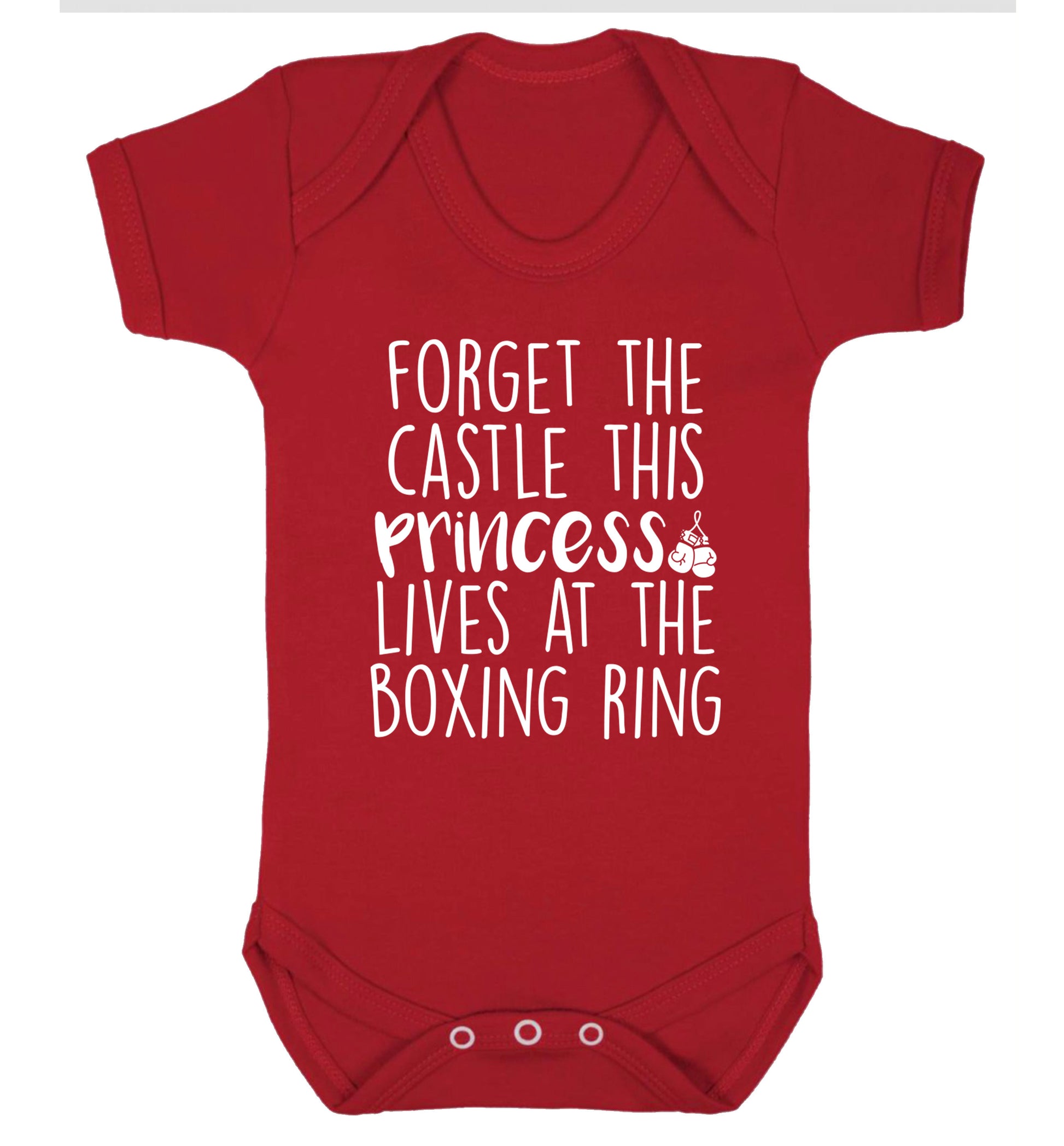 Forget the castle this princess lives at the boxing ring Baby Vest red 18-24 months