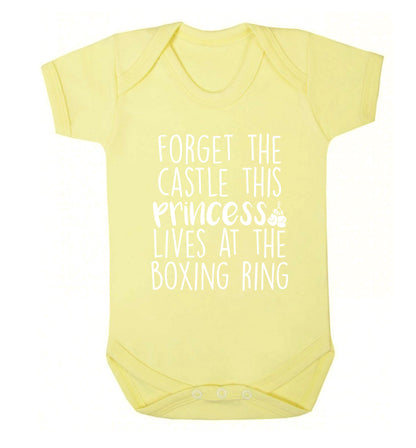 Forget the castle this princess lives at the boxing ring Baby Vest pale yellow 18-24 months