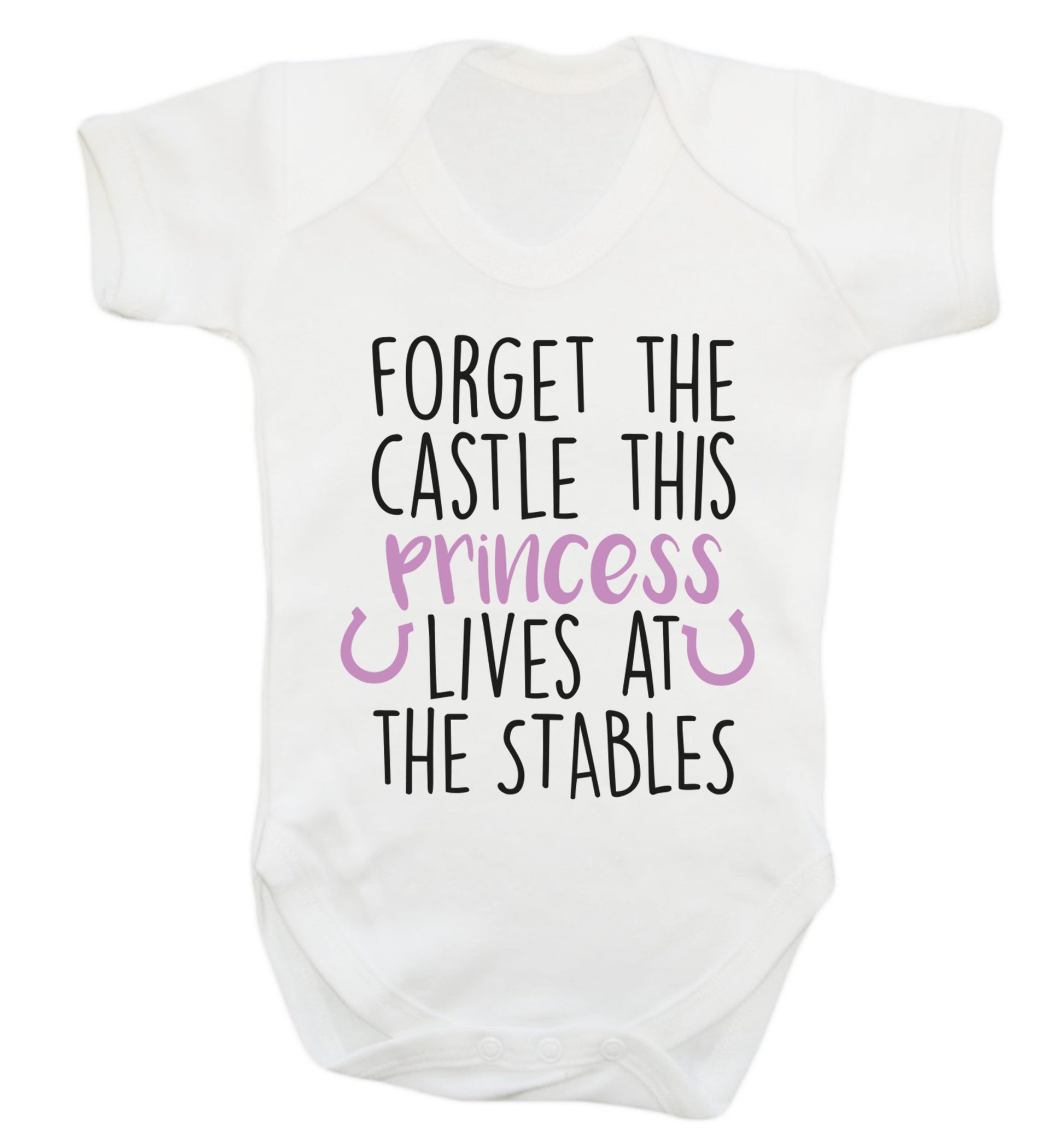 Forget the castle this princess lives at the stables Baby Vest white 18-24 months