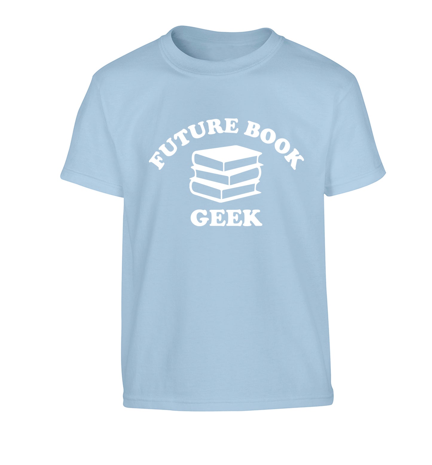 Future book geek Children's light blue Tshirt 12-14 Years