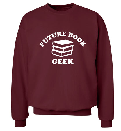Future book geek Adult's unisex maroon Sweater 2XL