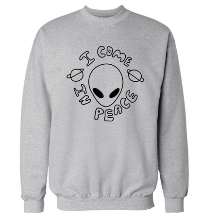I come in peace Adult's unisex grey Sweater 2XL