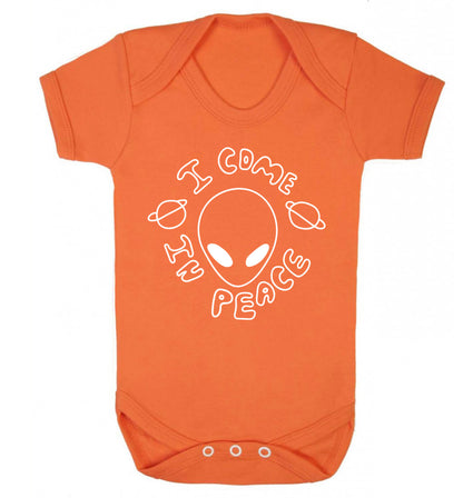 I come in peace Baby Vest orange 18-24 months