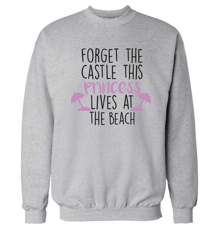 Forget the castle this princess lives at the beach Adult's unisex grey Sweater 2XL