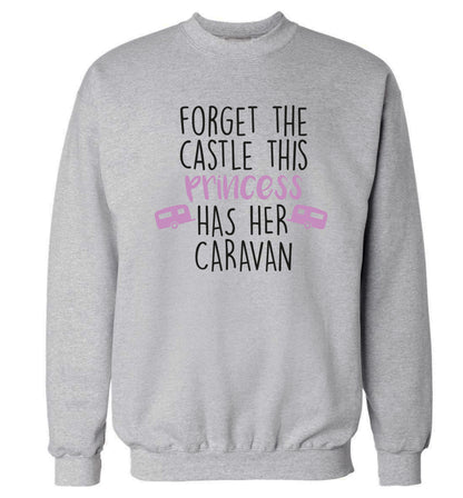 Forget the castle this princess lives at the caravan Adult's unisex grey Sweater 2XL