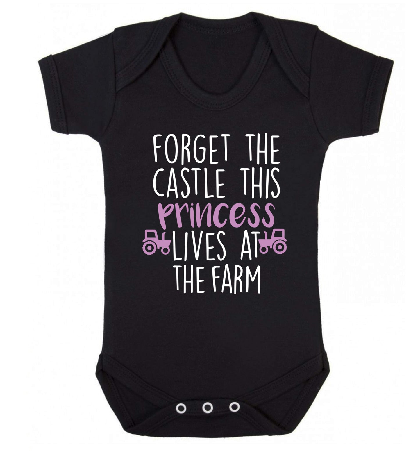 Forget the castle this princess lives at the farm Baby Vest black 18-24 months