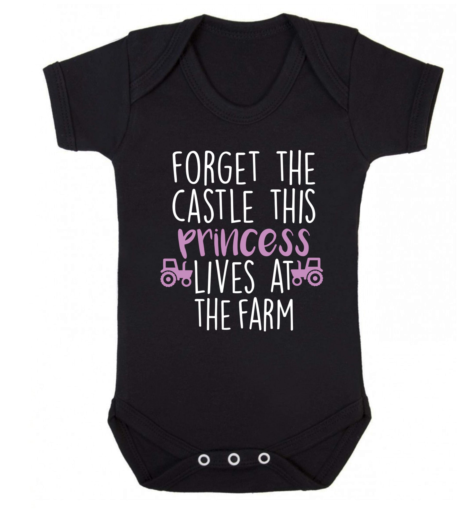 Forget the castle this princess lives at the farm Baby Vest black 18-24 months