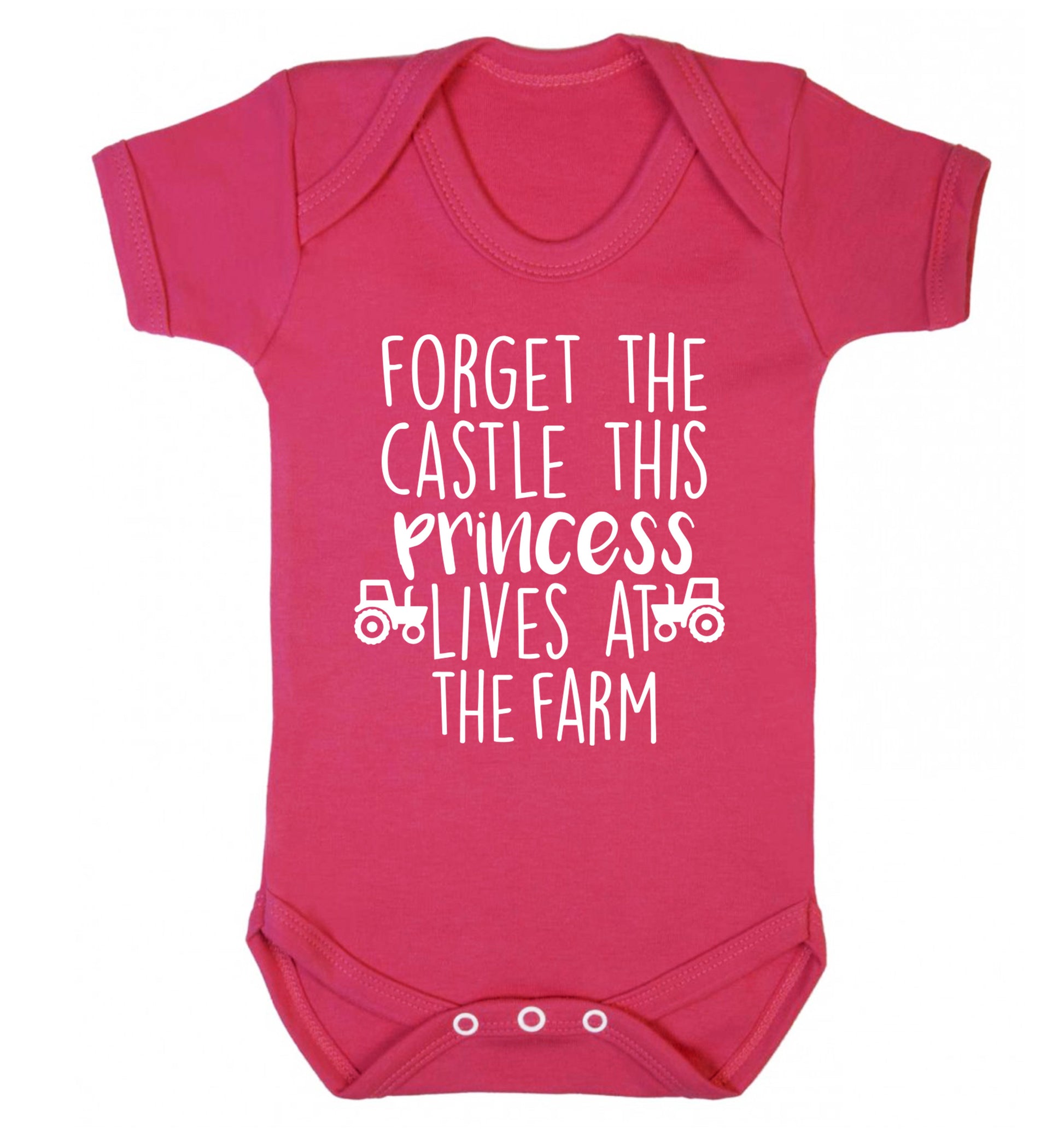 Forget the castle this princess lives at the farm Baby Vest dark pink 18-24 months