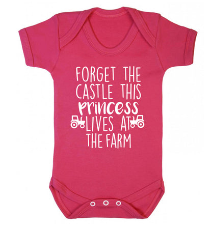 Forget the castle this princess lives at the farm Baby Vest dark pink 18-24 months