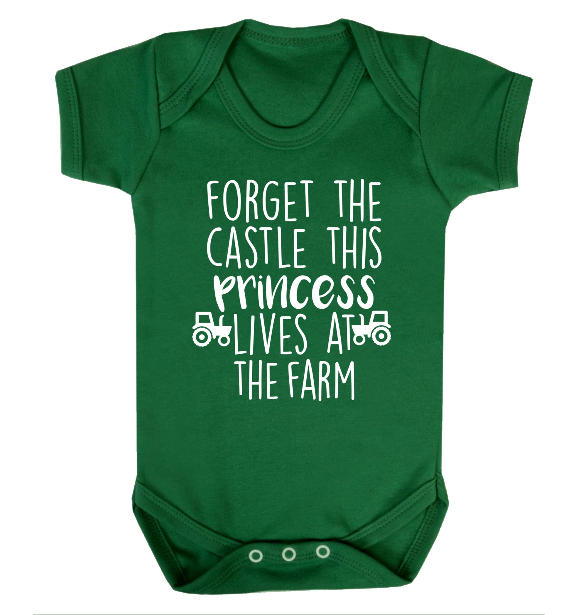Forget the castle this princess lives at the farm Baby Vest green 18-24 months