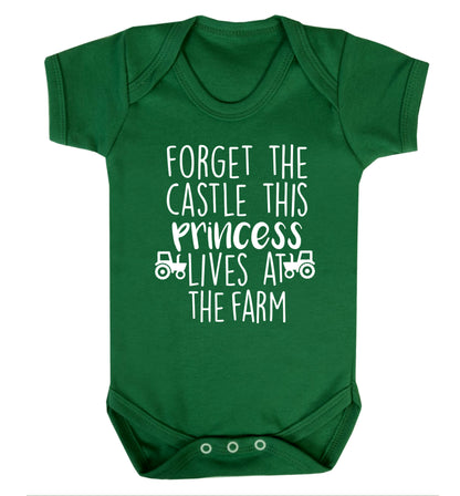 Forget the castle this princess lives at the farm Baby Vest green 18-24 months