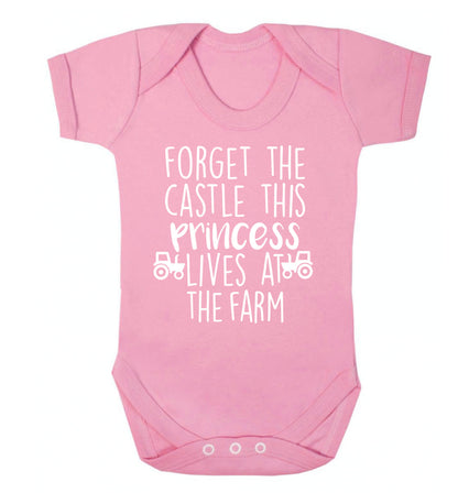 Forget the castle this princess lives at the farm Baby Vest pale pink 18-24 months