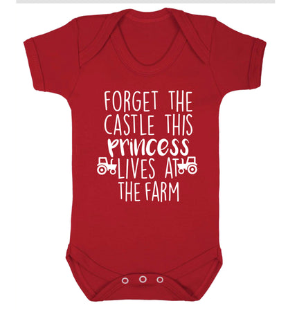Forget the castle this princess lives at the farm Baby Vest red 18-24 months