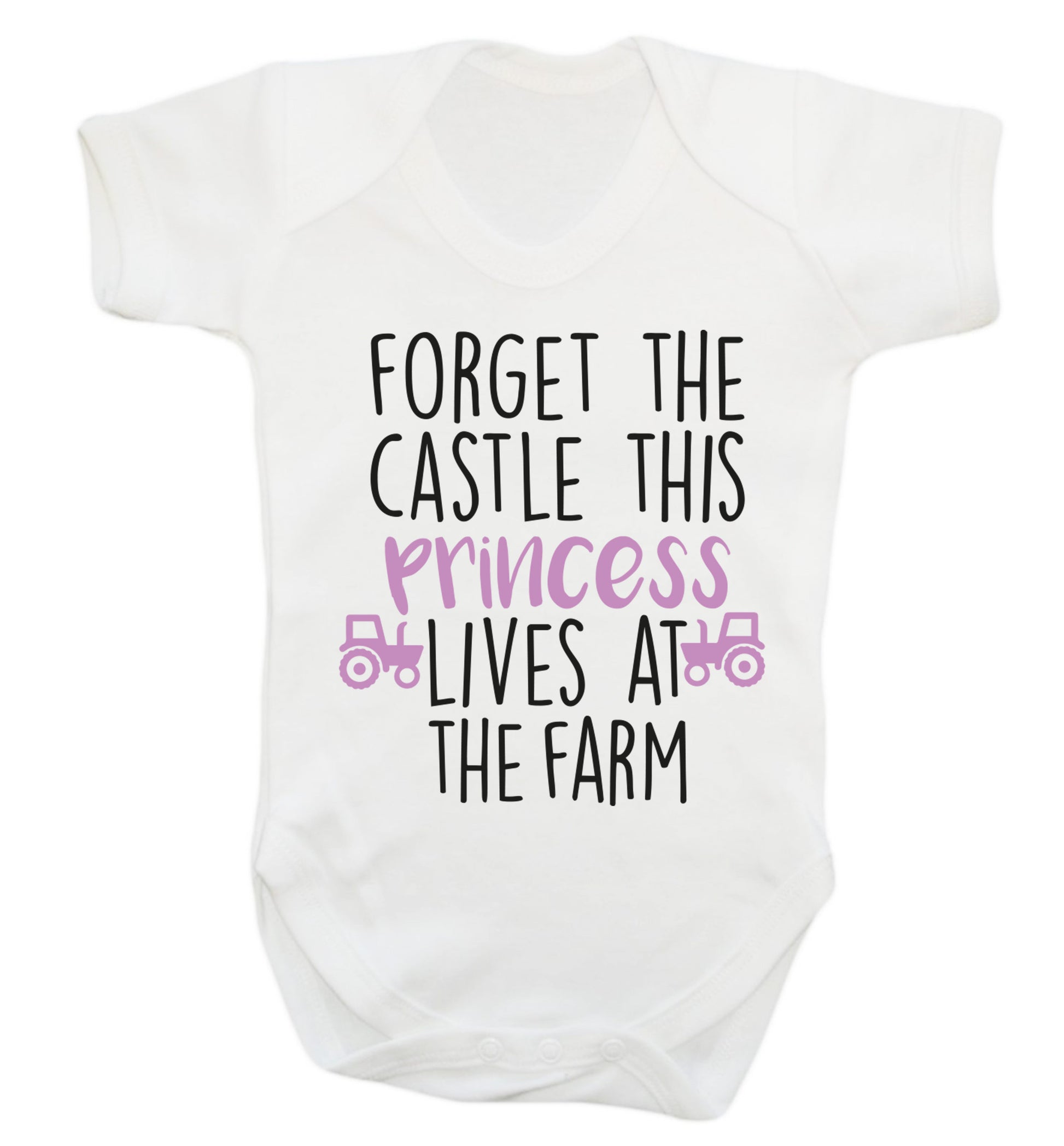 Forget the castle this princess lives at the farm Baby Vest white 18-24 months