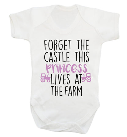 Forget the castle this princess lives at the farm Baby Vest white 18-24 months