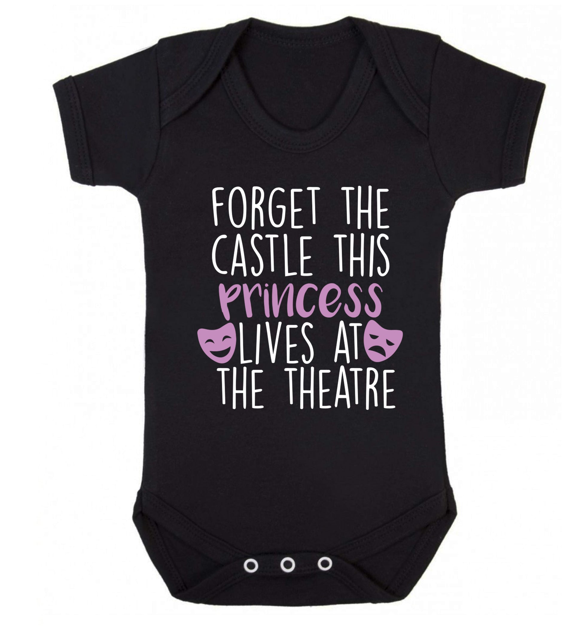 Forget the castle this princess lives at the theatre Baby Vest black 18-24 months