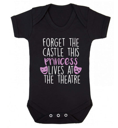 Forget the castle this princess lives at the theatre Baby Vest black 18-24 months