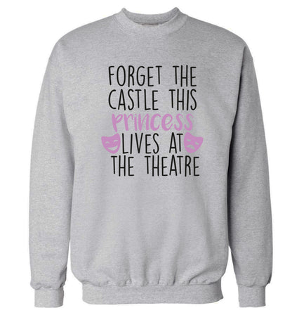 Forget the castle this princess lives at the theatre Adult's unisex grey Sweater 2XL