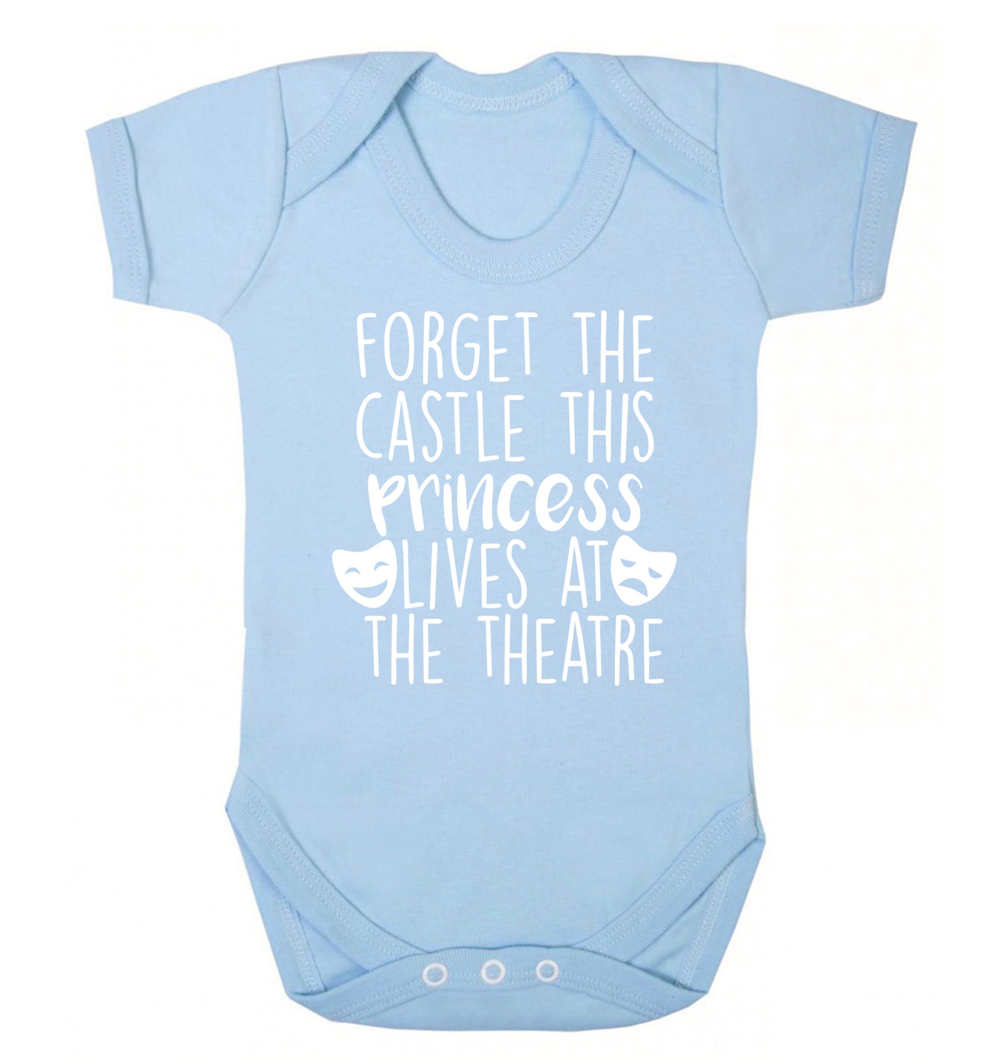 Forget the castle this princess lives at the theatre Baby Vest pale blue 18-24 months