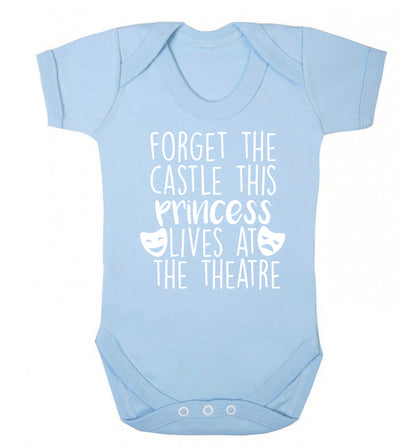 Forget the castle this princess lives at the theatre Baby Vest pale blue 18-24 months