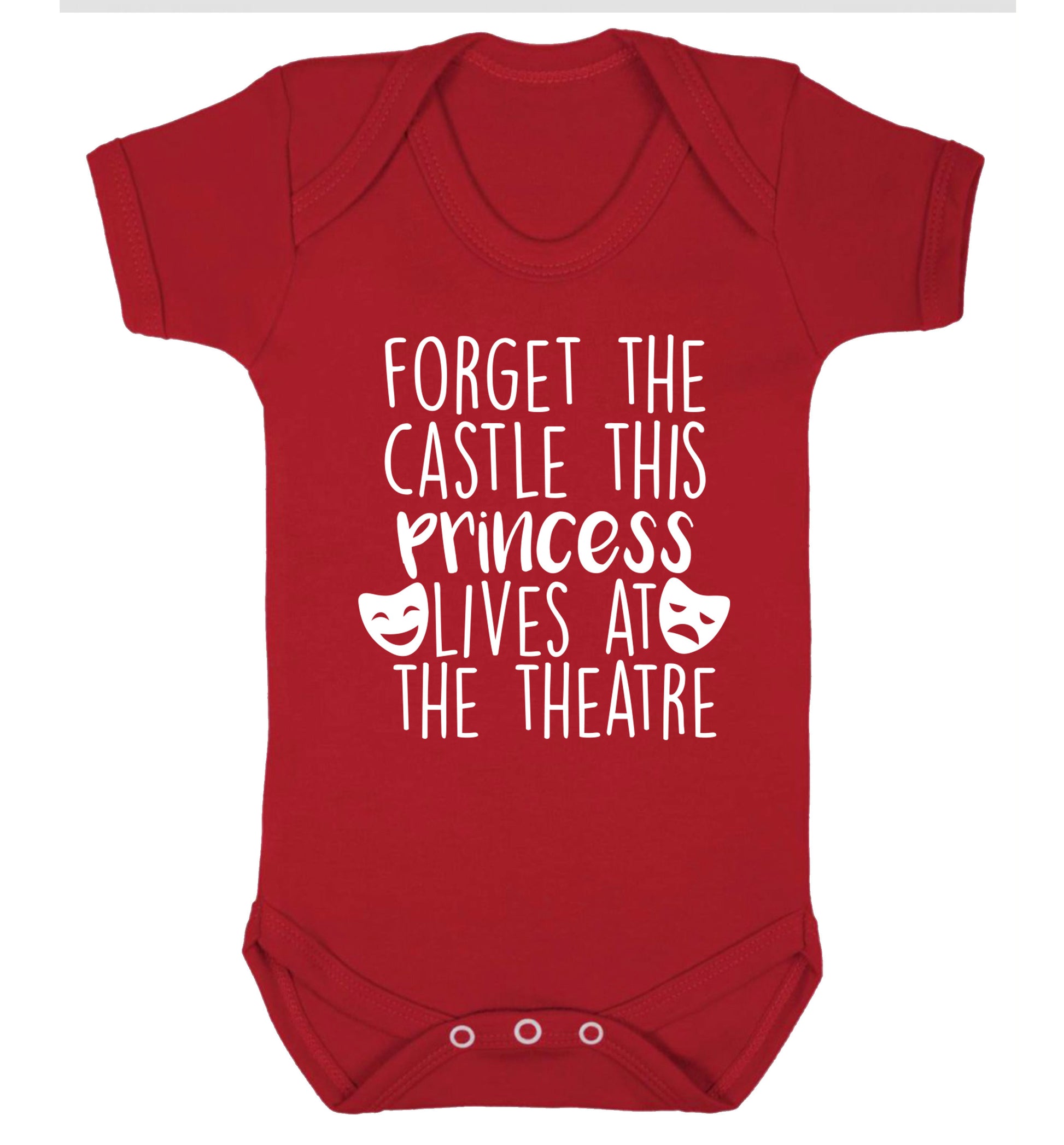 Forget the castle this princess lives at the theatre Baby Vest red 18-24 months
