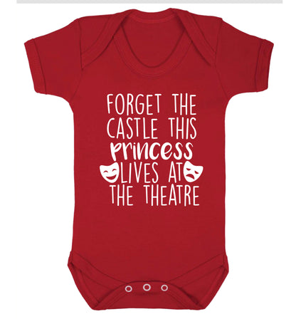 Forget the castle this princess lives at the theatre Baby Vest red 18-24 months