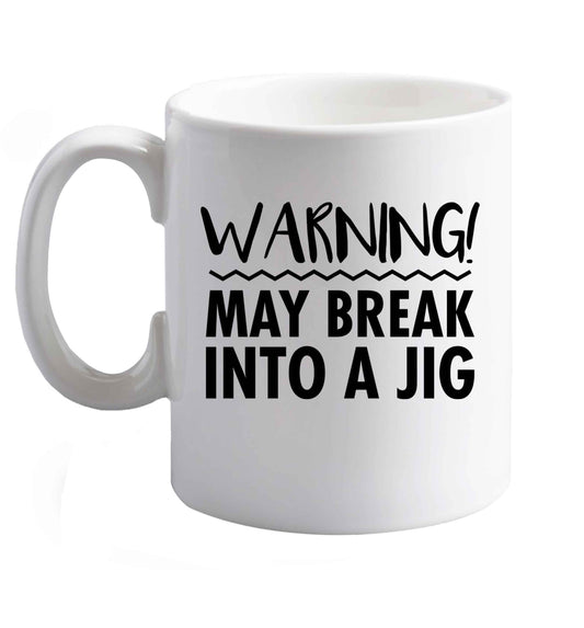 10 oz Favourite Type Pan Pancake ceramic mug right handed
