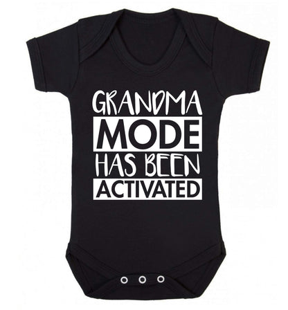 Grandma mode activated Baby Vest black 18-24 months