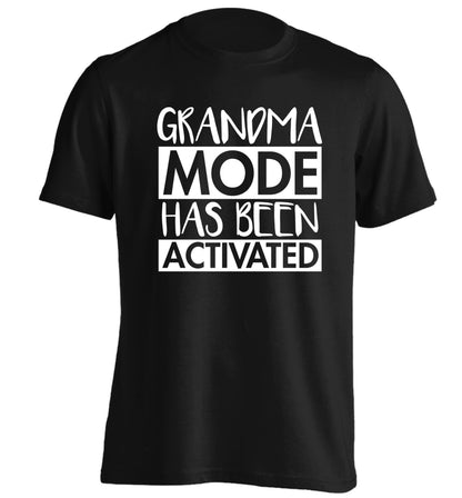 Grandma mode activated adults unisex black Tshirt 2XL