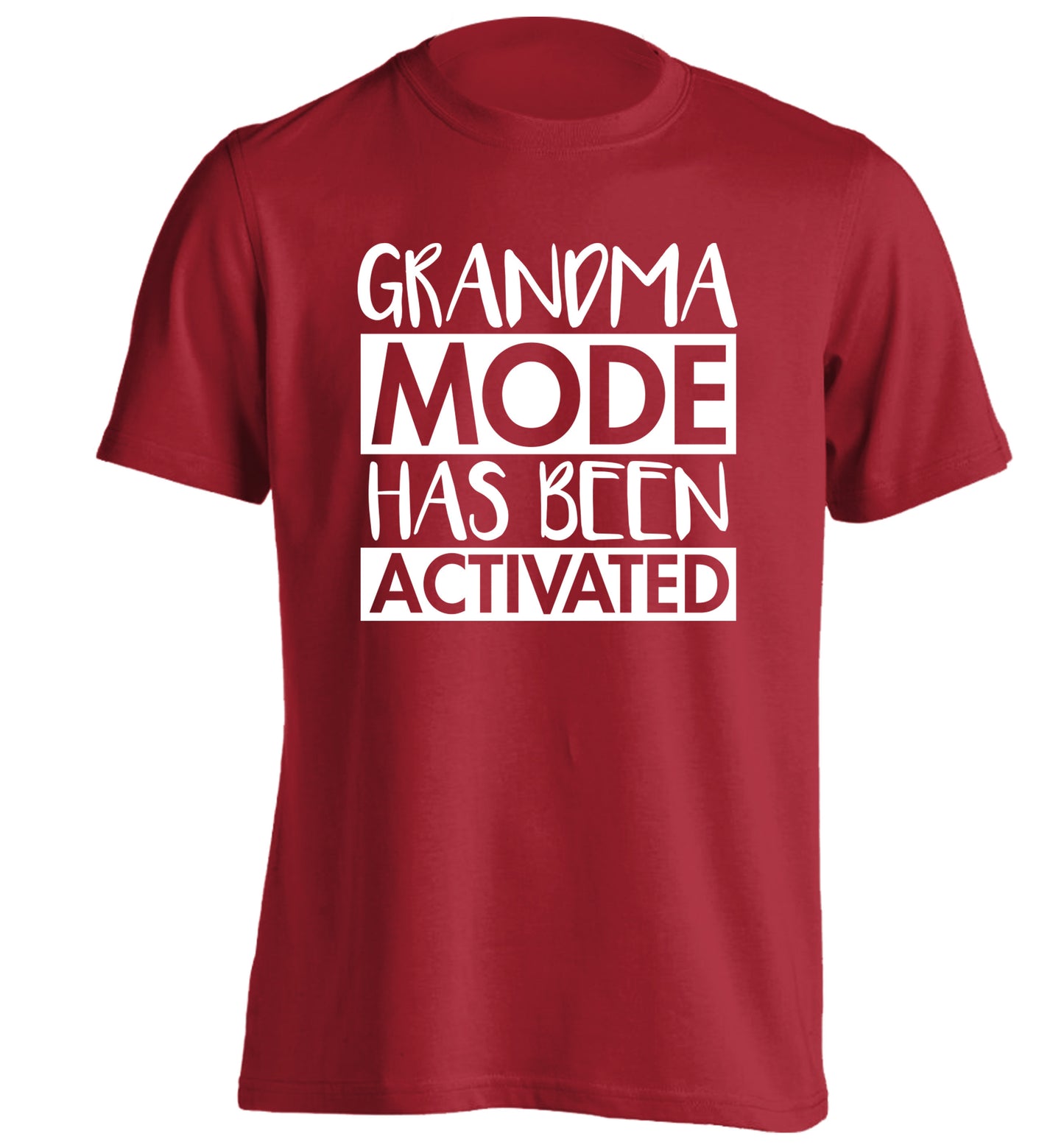 Grandma mode activated adults unisex red Tshirt 2XL