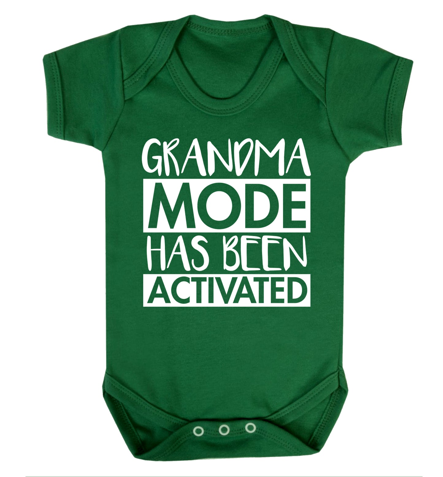 Grandma mode activated Baby Vest green 18-24 months
