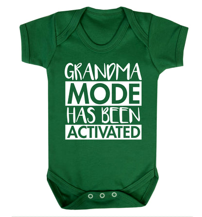 Grandma mode activated Baby Vest green 18-24 months