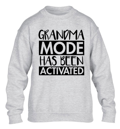 Grandma mode activated children's grey sweater 12-14 Years