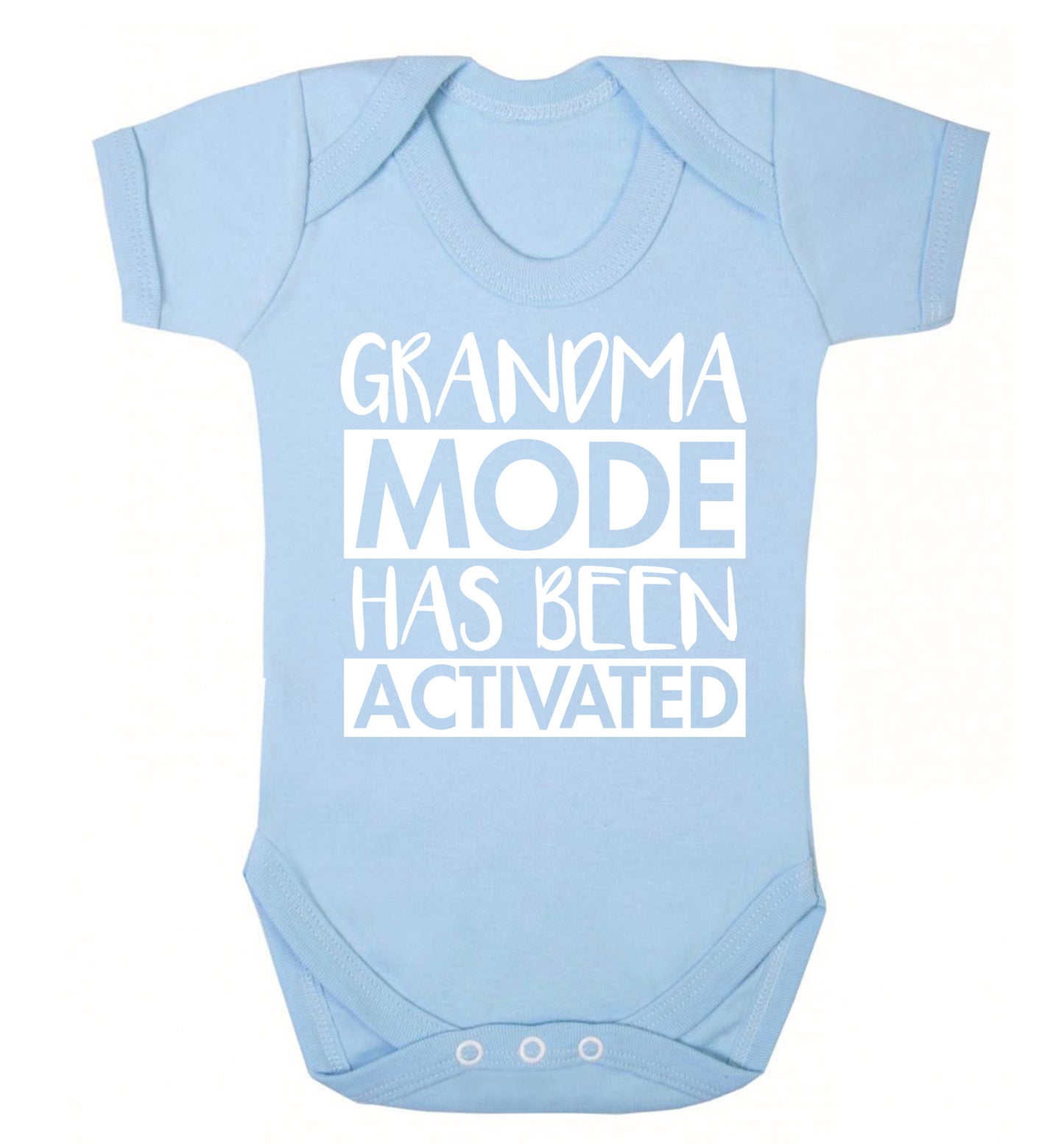 Grandma mode activated Baby Vest pale blue 18-24 months