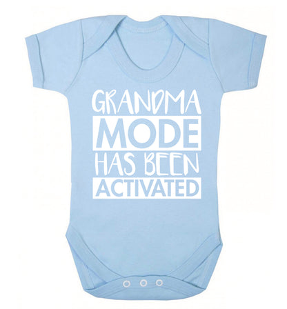 Grandma mode activated Baby Vest pale blue 18-24 months