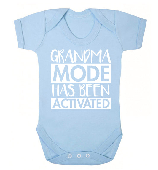 Grandma mode activated Baby Vest pale blue 18-24 months