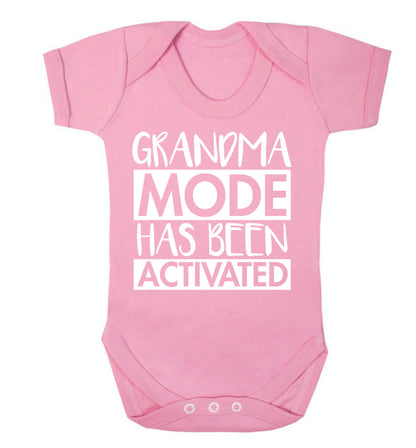 Grandma mode activated Baby Vest pale pink 18-24 months
