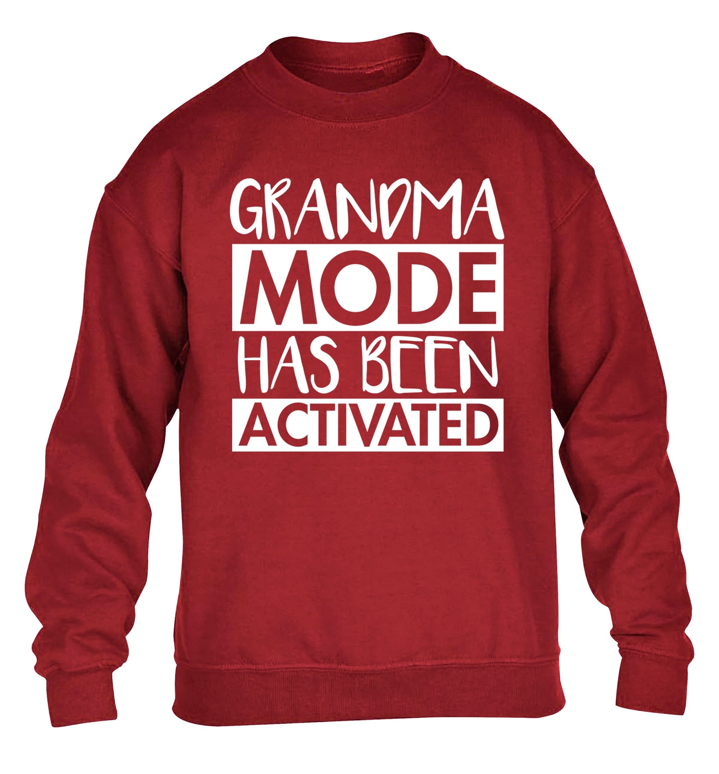 Grandma mode activated children's grey sweater 12-14 Years
