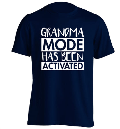 Grandma mode activated adults unisex navy Tshirt 2XL