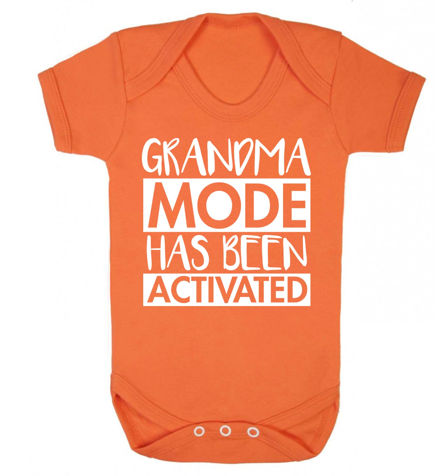 Grandma mode activated Baby Vest orange 18-24 months