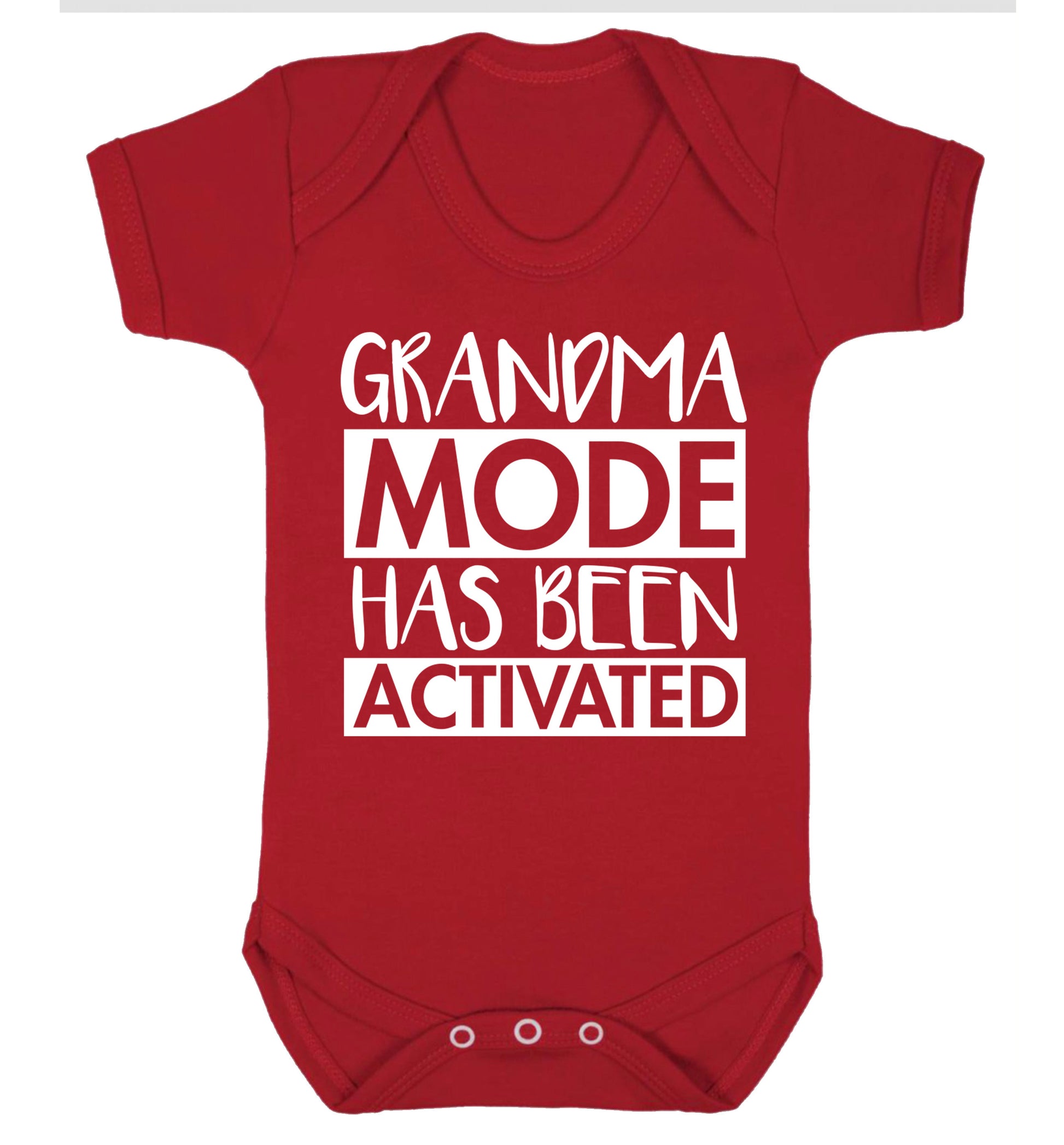 Grandma mode activated Baby Vest red 18-24 months