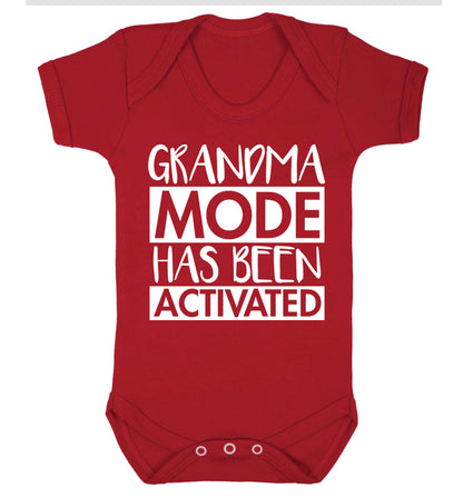 Grandma mode activated Baby Vest red 18-24 months