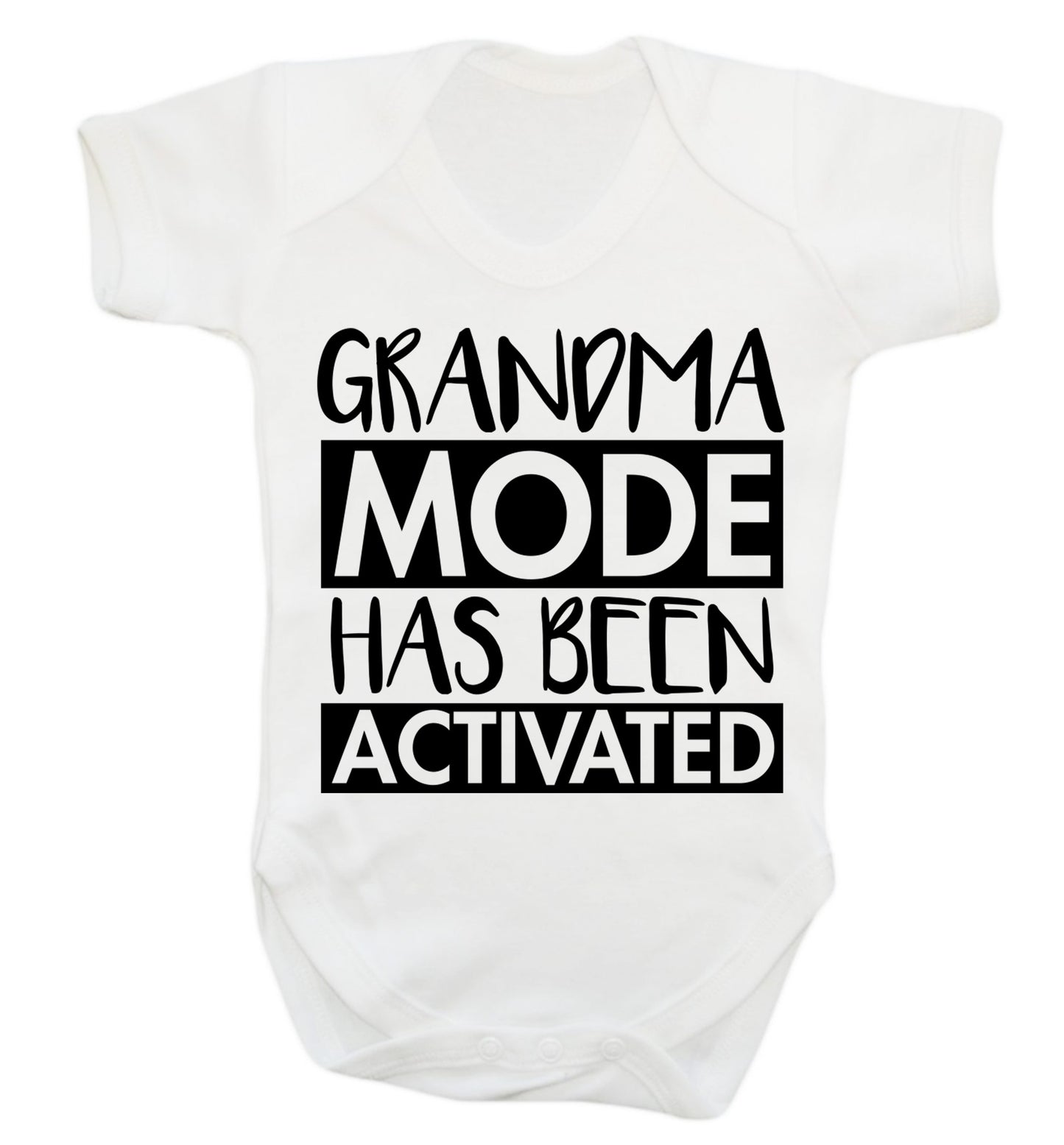 Grandma mode activated Baby Vest white 18-24 months
