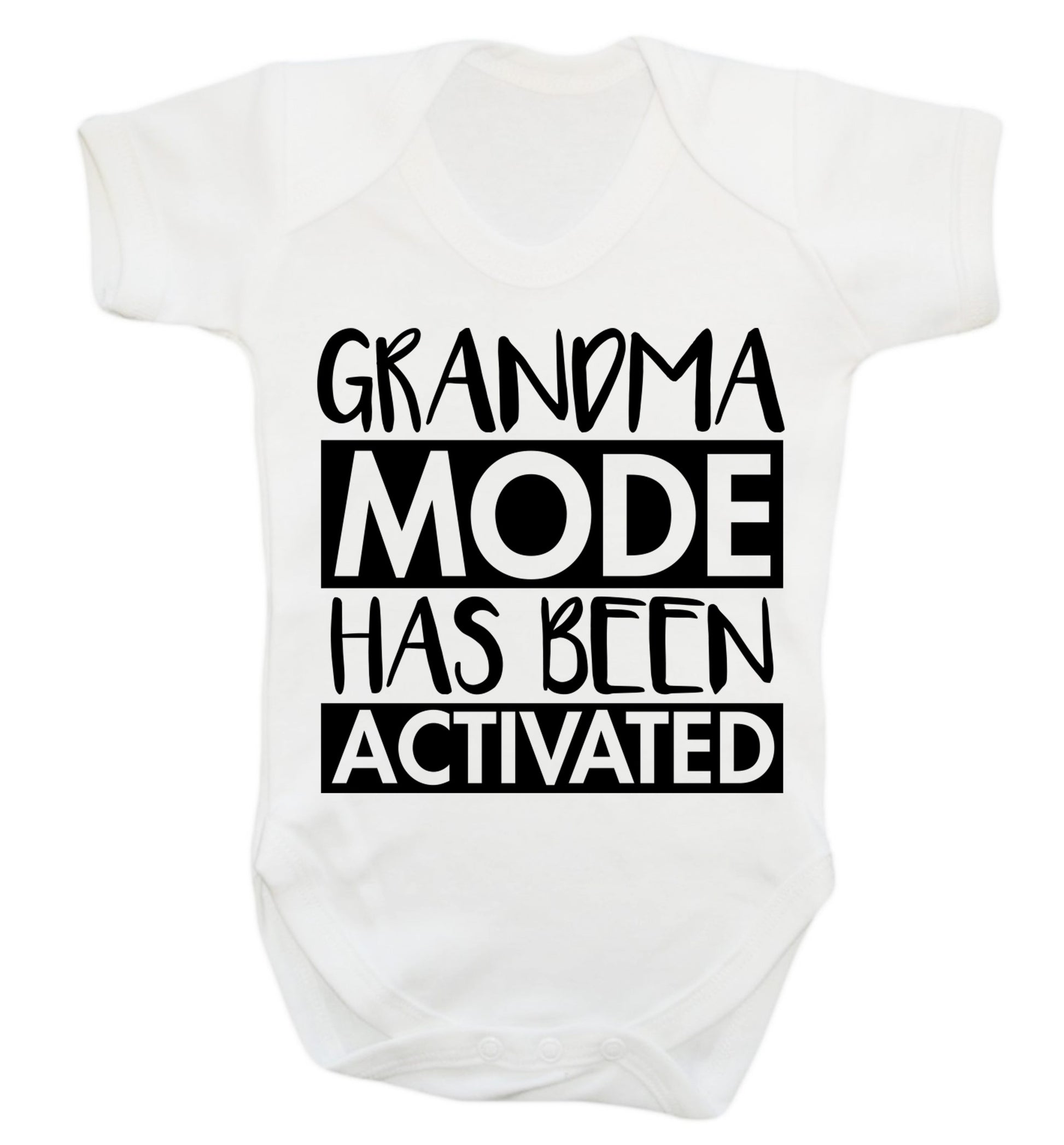 Grandma mode activated Baby Vest white 18-24 months