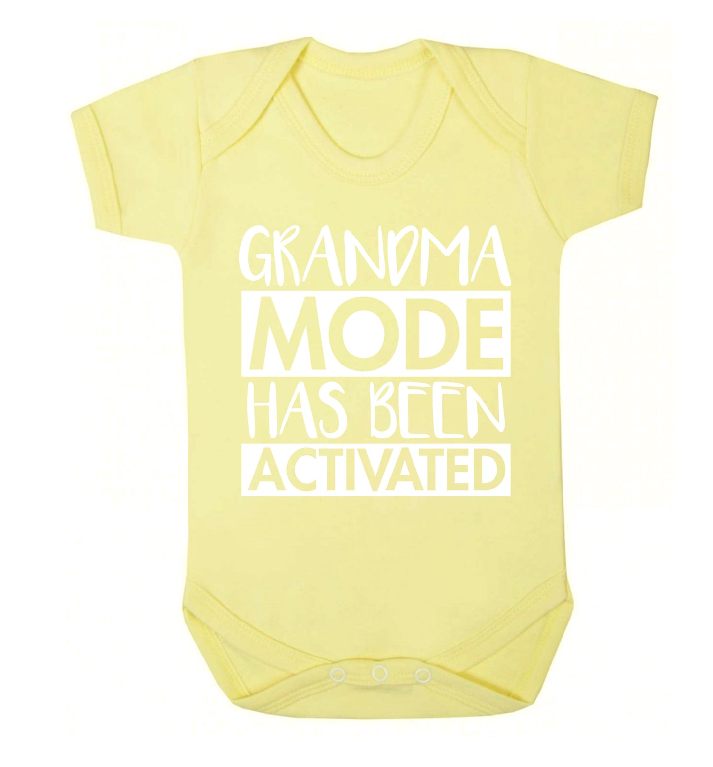 Grandma mode activated Baby Vest pale yellow 18-24 months