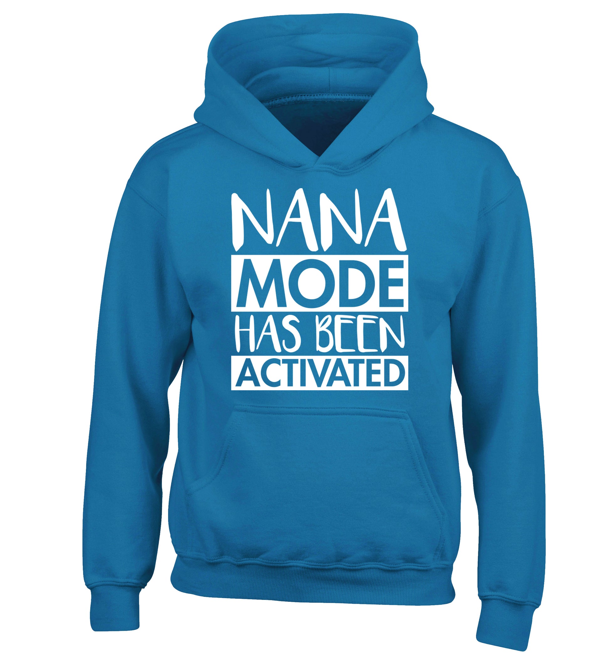 Nana mode activated children's blue hoodie 12-14 Years