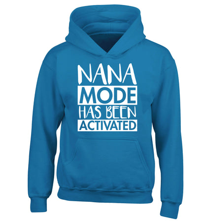 Nana mode activated children's blue hoodie 12-14 Years
