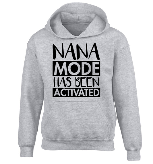 Nana mode activated children's grey hoodie 12-14 Years