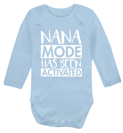 Nana mode activated Baby Vest long sleeved pale blue 6-12 months