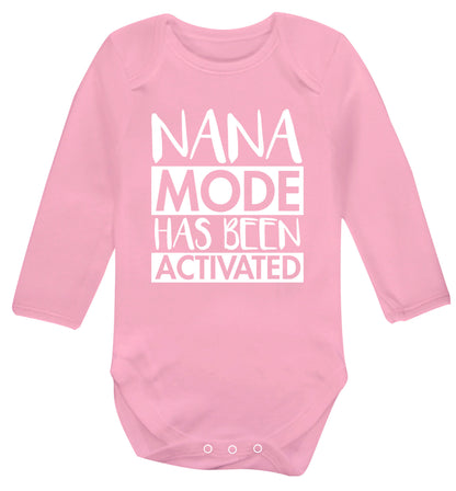 Nana mode activated Baby Vest long sleeved pale pink 6-12 months